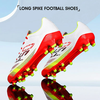 Professional AG FG Soccer Cleats Textured PU Upper High Friction TPU Stud Anti-slip Improve Grass Players Ball Control