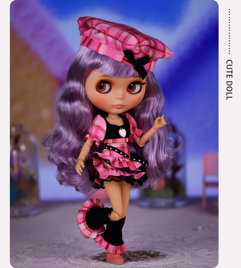ICY DBS Blyth Doll BJD Joint Body tan Skin Matte Face New face Set Doll 1/6 30cm Gift Anime SD