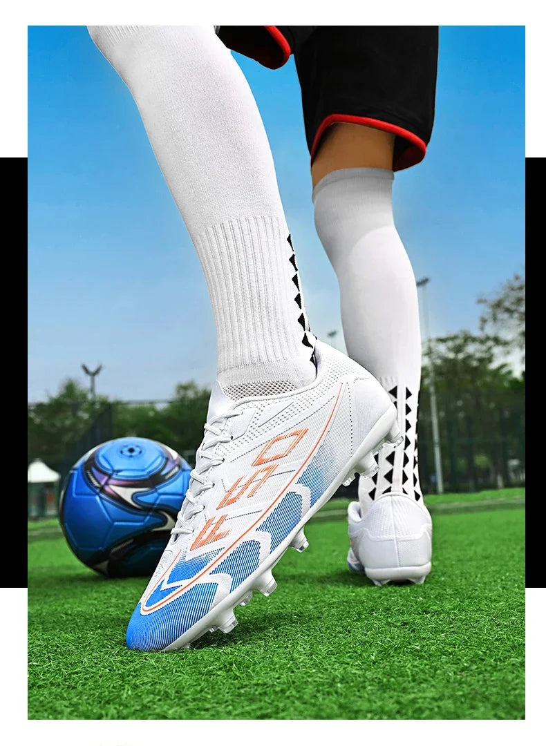New Men Soccer Shoes Sports Shoes Breathable Non-Slip High-quality Outdoor Match Football Boots Futsal High Ankle Ultralight