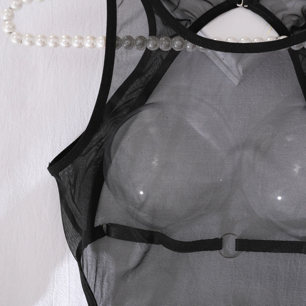 Women's Sheer Backless Mini Dress