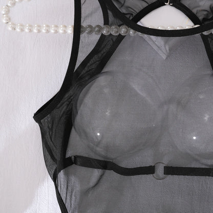 Women's Sheer Backless Mini Dress