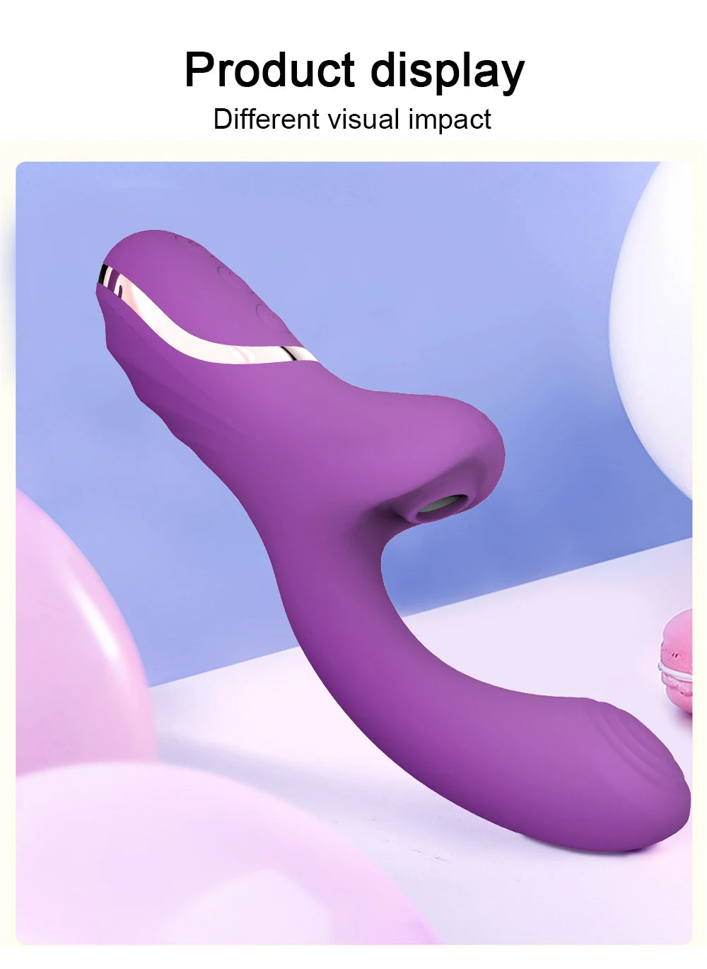 Vibrator For Women 2 In 1 Clitoral Sucking Clitoris Stimulator G-Spot Powerful Vibro Dildo Wand Female Clit Sucker Adult Sex Toy