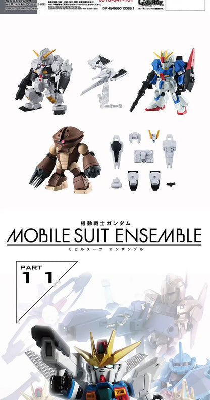 Bandai Gashapon Mobile Suit Ensemble (MSE) Gundam RX-78-2 Strike Hi-Nu Wing Astray ZZ Barbatos Assemble Model Kit Toy