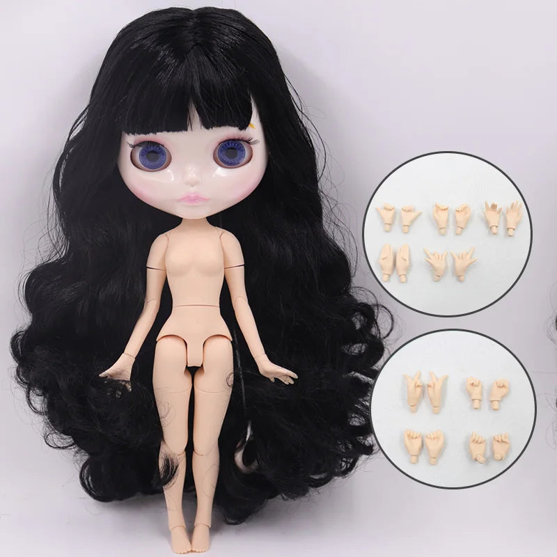 ICY DBS Blyth Doll Carved Lips Face White Skin Joint Body 1/6 BJD Special Price OB24 Toy Gift