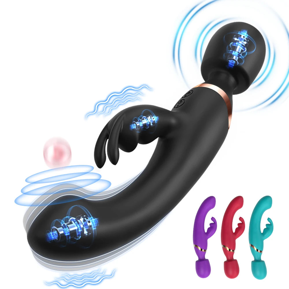 Powerful  Rabbit Vibrator for Women Clitoris Stimulate Massage Plug G Spot Vagina Female Masturbator Sex Toys for Adult 18