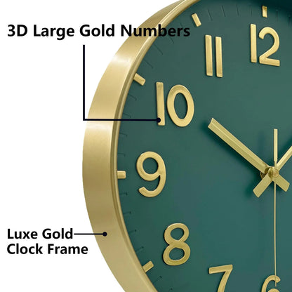 Retro Quartz Wall Clock Modern 3D Cubic Digital Silent Clock Living Room Bedroom Wall Clock Fashion Non Ticking Home Decoration