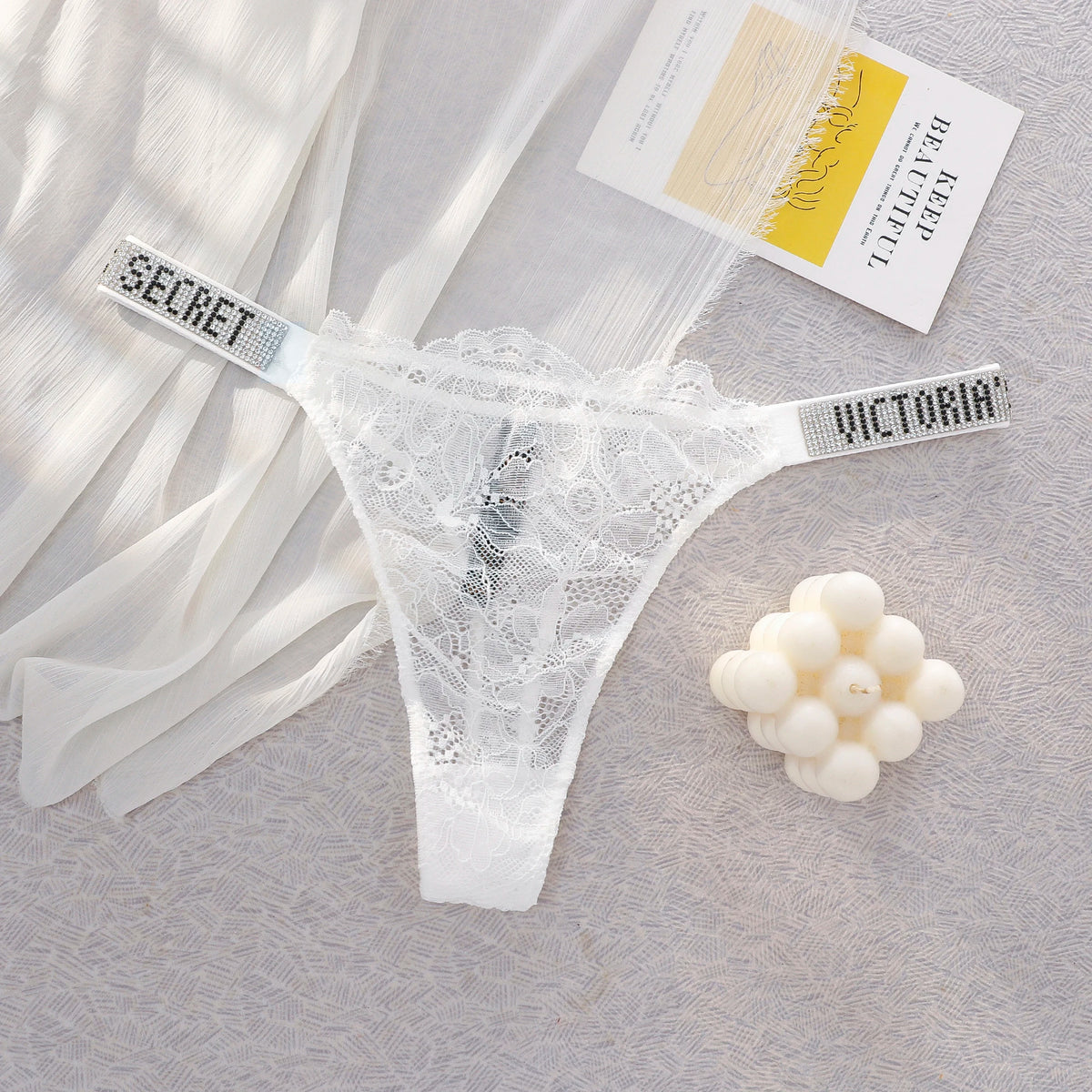 Women's Shine-Strap Thong Panty