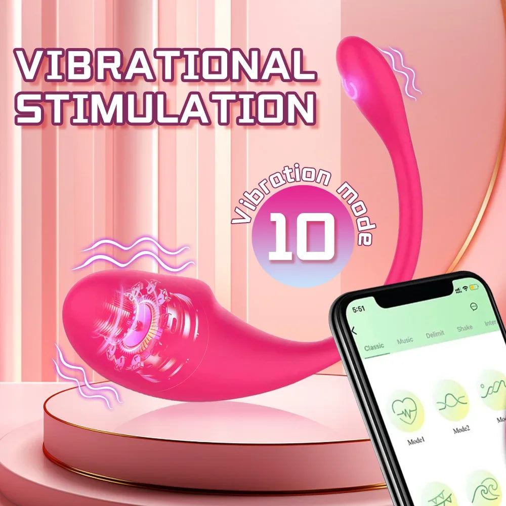 Wireless Bluetooth G Spot Vibrator for Women Dildo APP Remote Control Wear Clit Vibrating Egg Female Panties Sex Toys for Adults