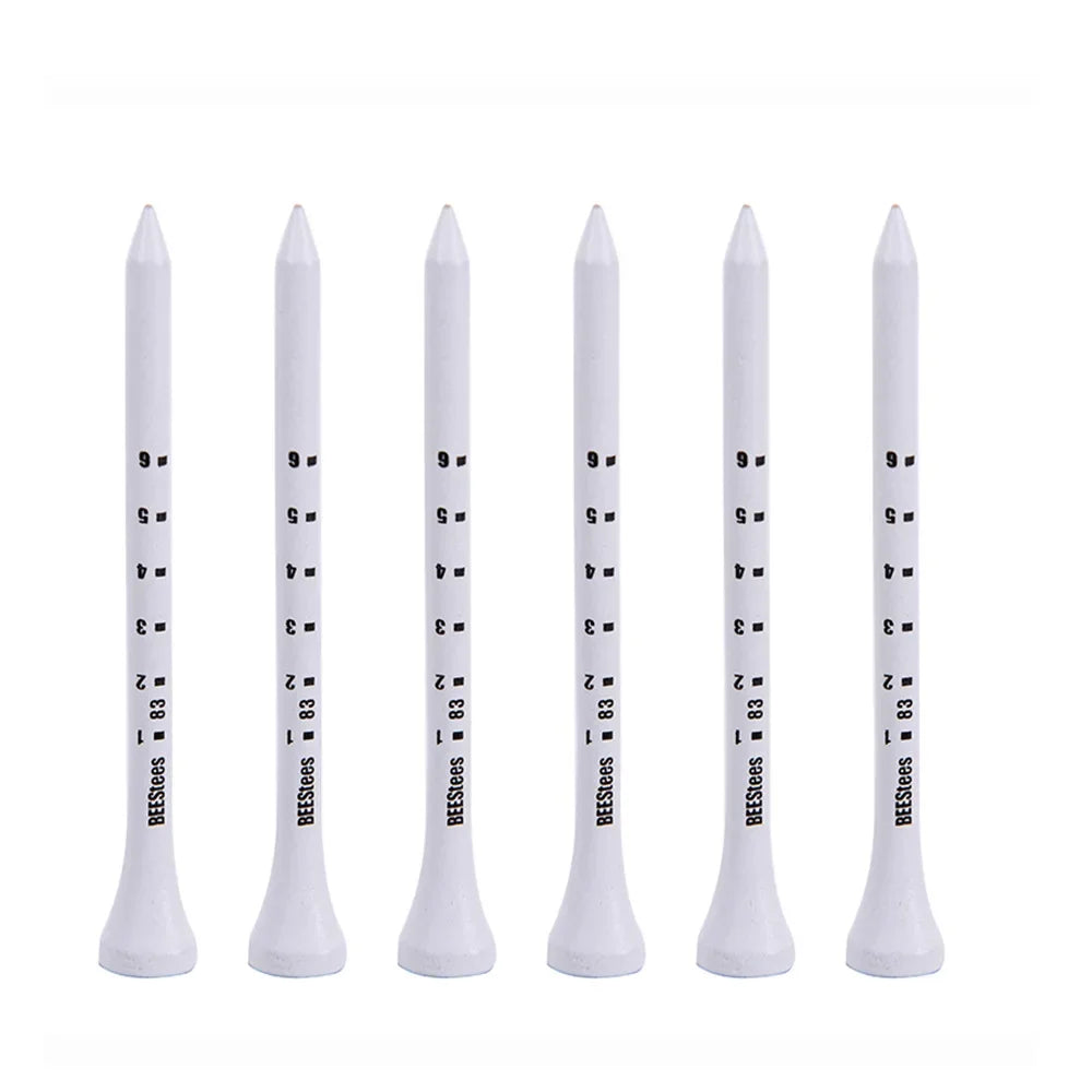 50pcs Golf Tees Durable Wooden Seats Stabilizes Ball On The Course to Maintain a Perfect Tee Level Improve Accuracy D7