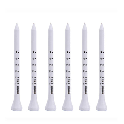 50pcs Golf Tees Durable Wooden Seats Stabilizes Ball On The Course to Maintain a Perfect Tee Level Improve Accuracy D7