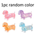 Sparkling Powder Sausage Dog Fidget Squishes Pinch Soft Maltose Texture Stress Relieving Toy Cute Puppy Slow Rising Squishy Toys