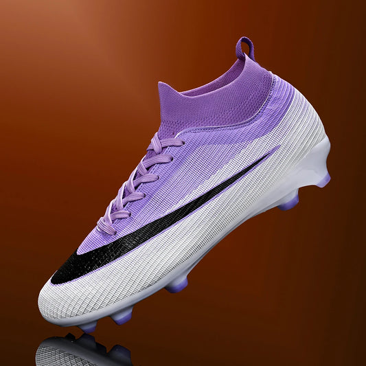 Men AG FG Football Cleats Soft PU Upper Reinforced Stud Structure For Adult Outdoor Lawn Football Match And Training
