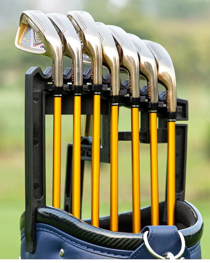 Golf Clubs Fixture Accommodate 9 Iron Holder Reduce Pole Head Collisions Adjustable Width Training Aids ZJ018