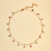 Fashion Simple Candy Color Tassel Necklace for Women Aesthetic All-match Pendant Jewelry Choker Neck Accessories Gift Chain