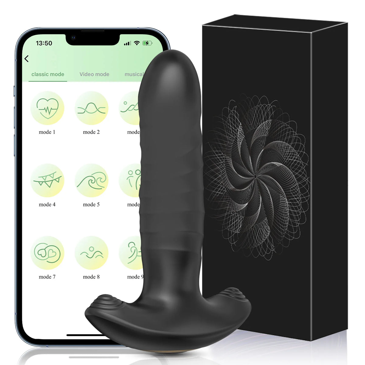 APP Thrusting Anal Vibrator for Adult Massager Telescopic Dildo Wireless Butt Plug Gay Sex Toy for Adult Sex Products