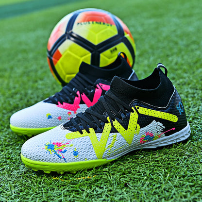 Men's football shoes, adult TF broken nail lightweight rubber anti slip professional match shoes, essential for fans