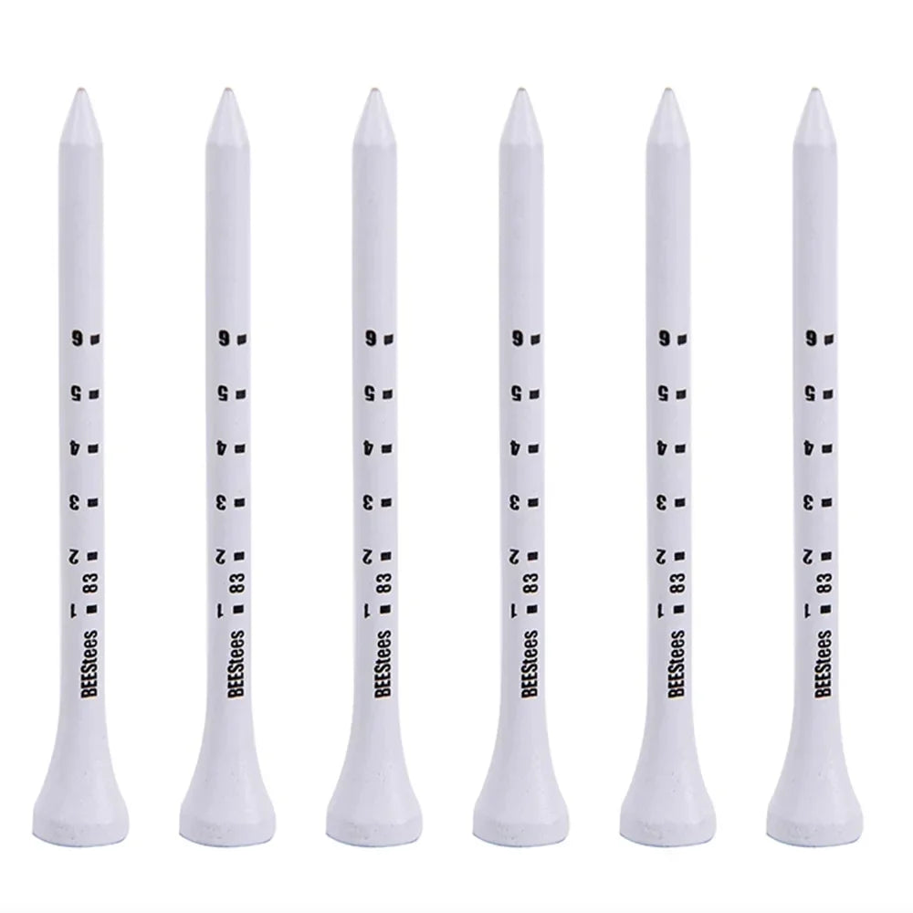 50pcs Golf Tees Durable Wooden Seats Stabilizes Ball On The Course to Maintain a Perfect Tee Level Improve Accuracy D7