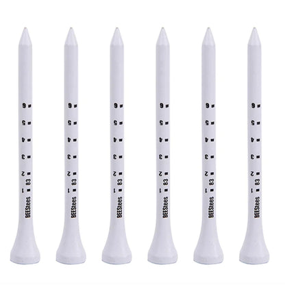 50pcs Golf Tees Durable Wooden Seats Stabilizes Ball On The Course to Maintain a Perfect Tee Level Improve Accuracy D7