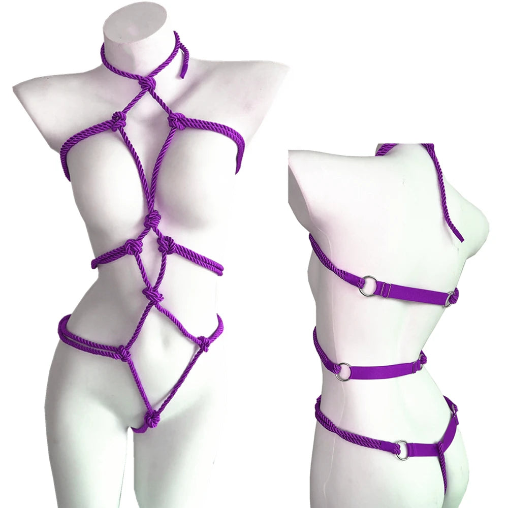 Women’s Rope Body Harness Belt BDSM Bondage Lingerie Adjustable Chest Straps Fetish Intimate Adult Products Sex Toy Clothing 18+