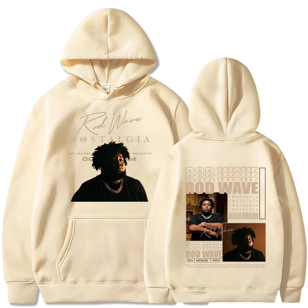 2025Rod Wave Tour Fashion Casual Nostalgic Hip Hop Music Printed Hoodie Men's and Women's Pullover Fans Luxury Gift Top Hoodie