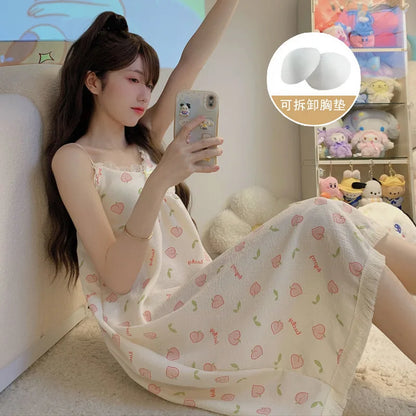 Women's Floral V-Neck Halter Nightgown