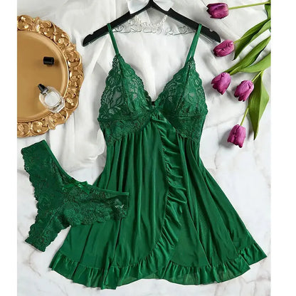 Women's Lace V-Neck Slip Nightdress
