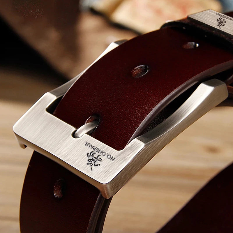 New Trend Men's High Quality Buckled Jeans Leather Casual Belt Business Cowboy Belt Men's Fashion Designer