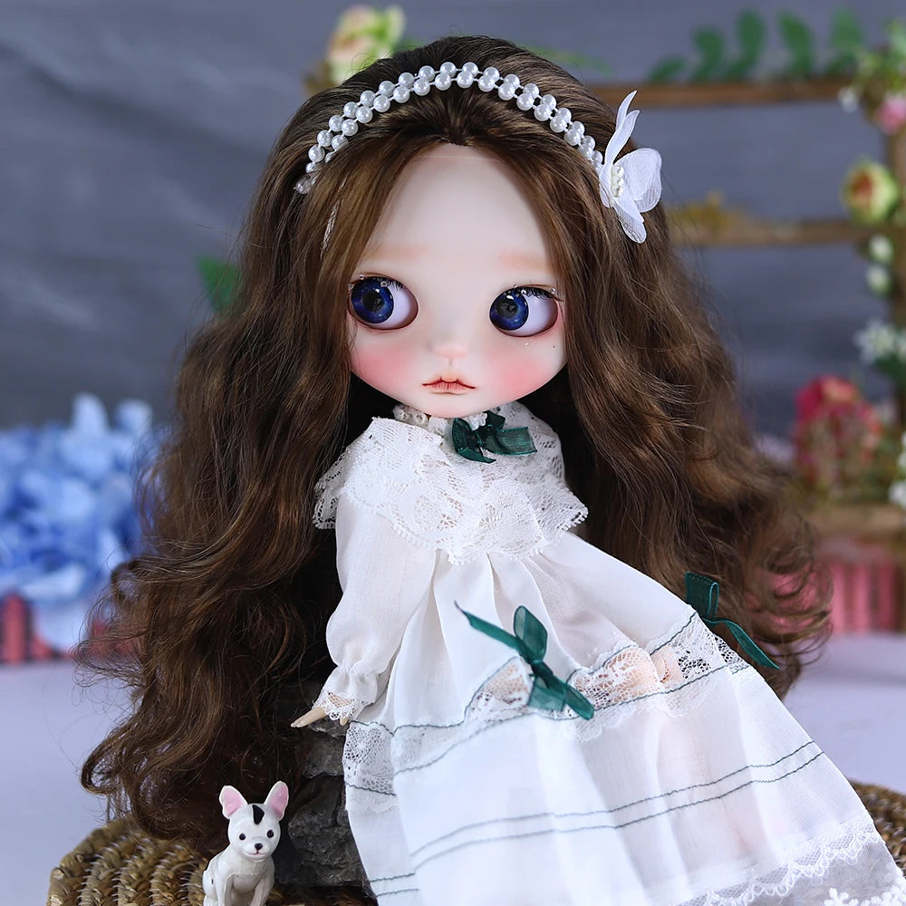 ICY DBS Blyth 1/6 Doll Hand Painted Set Morning Dew Tears Frosted Face Doll Set SD