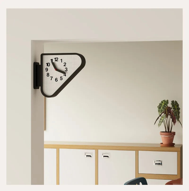 Luxury Triangle Wall Clock Corner Double Sided Wall Clock Creative Art Living Room Clocks Kitchen Bedroom Watch Home Decor