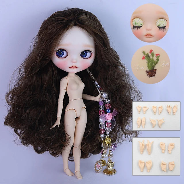 ICY DBS Blyth 1/6 Doll Hand Painted Set Morning Dew Tears Frosted Face Doll Set SD