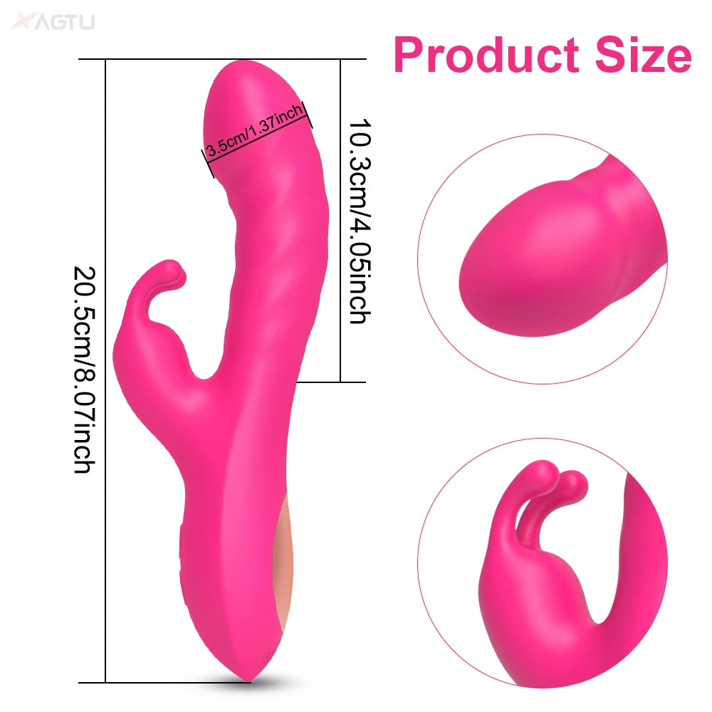Rabbit Silicone Vibrator for Women Clitoris Stimulator G Spot Vibrating Female Dildo Sex Toys Adults Sex Shop