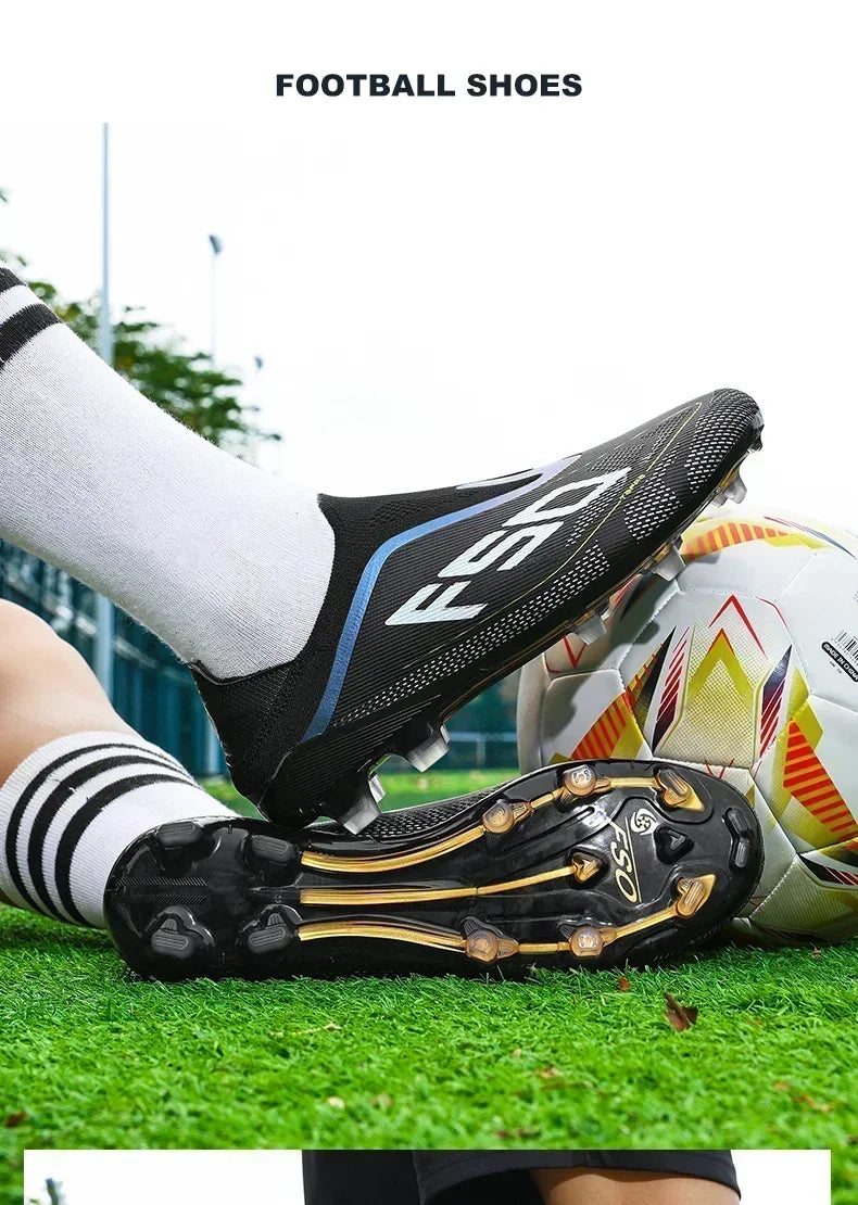 New Men Football Boots Sneakers High-quality Non-Slip Boys Cleats Hot-selling Soccer Shoes Grass Outdoor Match High-top Light