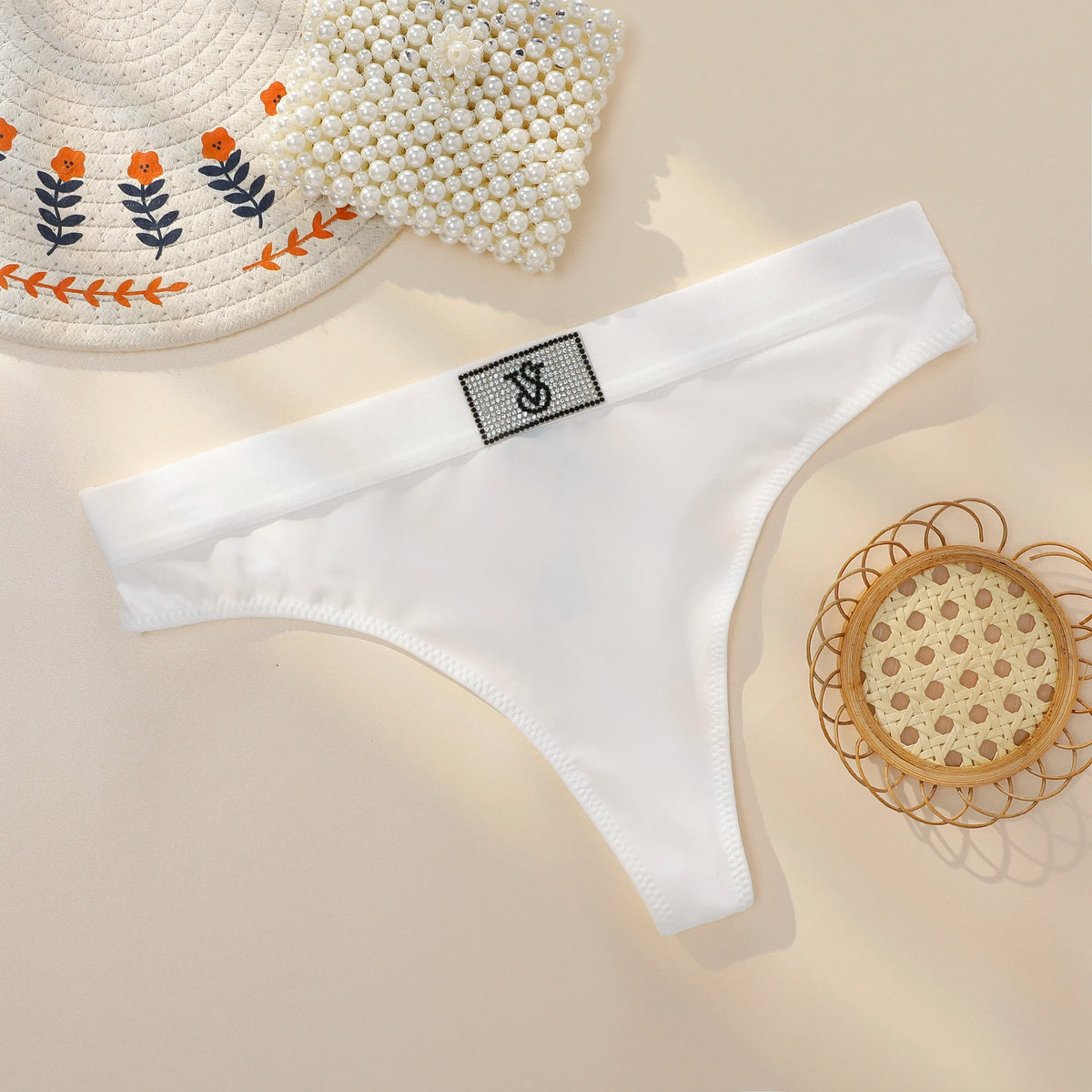 Women's High-Waist Lace Thong Panties