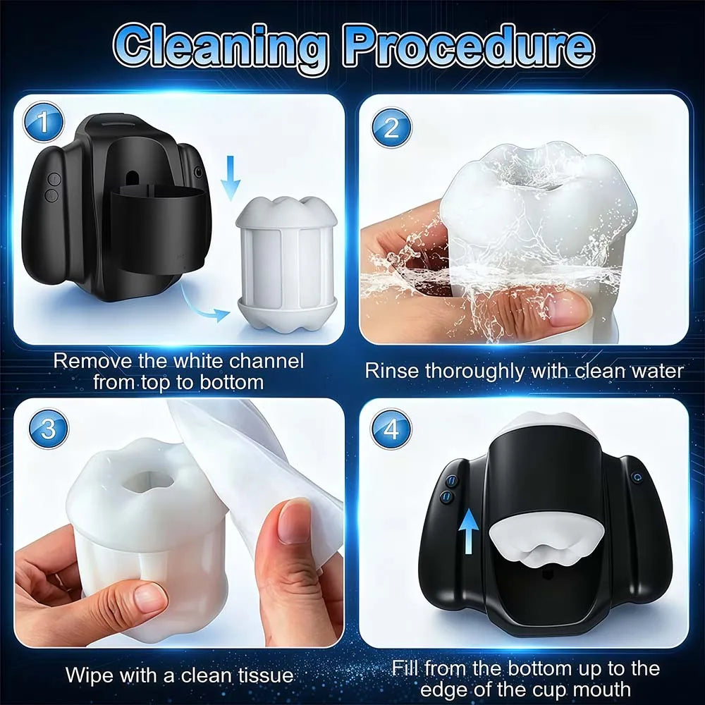 Automatic Male Masturbation Cup Telescopic Vibrating Pocket Pussy with Holder Penis Trainer Sex Machine Adult Sex Toys for Men
