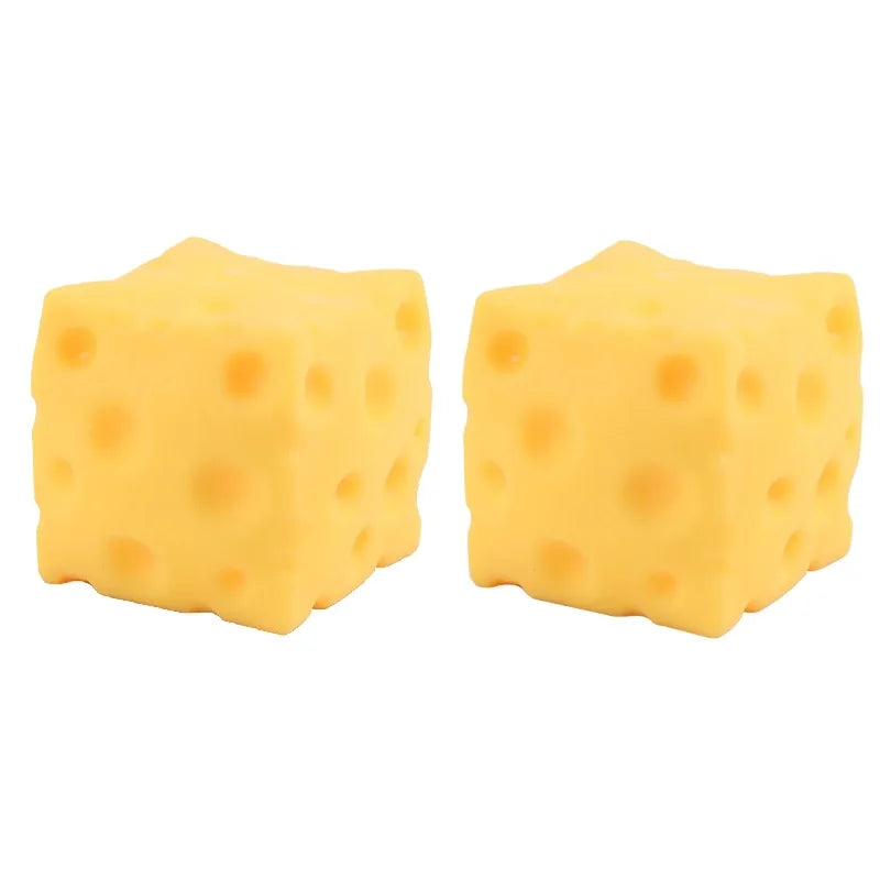Squishy Square Cheese Squeeze Toys Slow Rebound Push Stress Relief Sensory Toy Soft Butter Cheese Fidget Toy Christmas Present