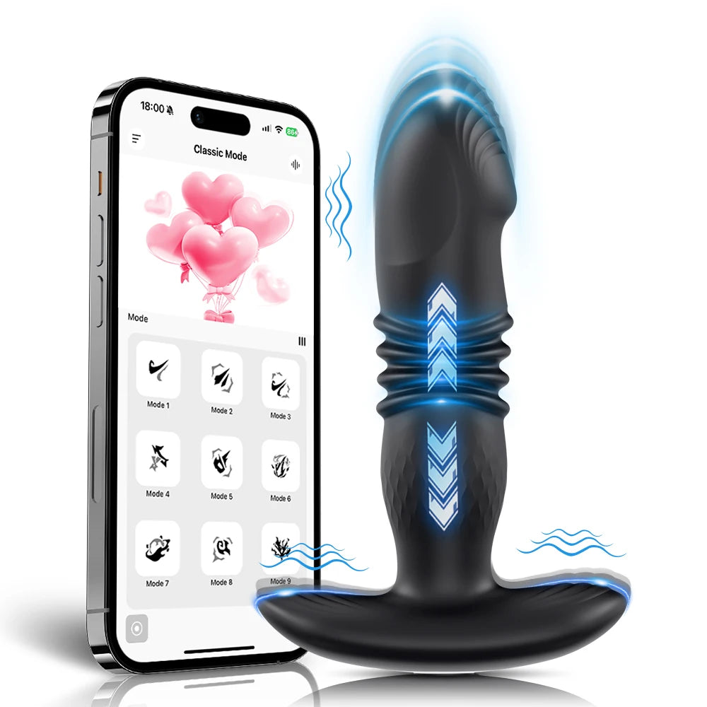 App-Controlled Telescopic Anal Massager