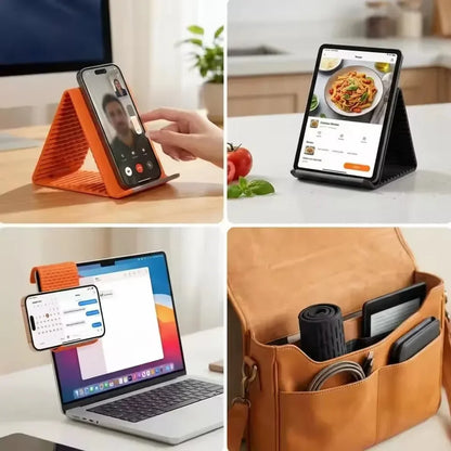 Flexible Foldable Silicone Phone Holder Portable Adjustable Multi-Angle Desktop Stand For iPhone iPad Laptop Tablet Home Office