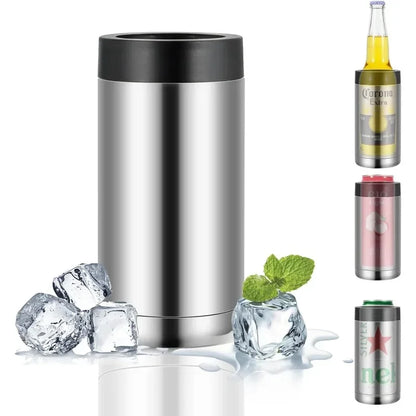 Stainless Steel Wine Bottle Refrigerator Can Double Wall Vacuum Insulated Beer Bottle Cooler Coke Refrigerator Can Bar Accessori