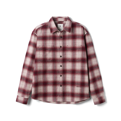 SIMWOOD High Standard 2026 Spring New Oversize 270gsm Wool Blend Plaid Shirts Men Warm Vintage Shirt