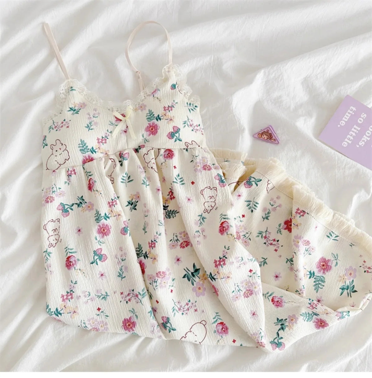 Women's Floral V-Neck Halter Nightgown