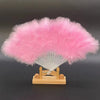 Bridal Feather Hand Fan - Elegant Wedding Accessory for Bachelorette Parties & Ceremonies - Luxe Folding Fan
