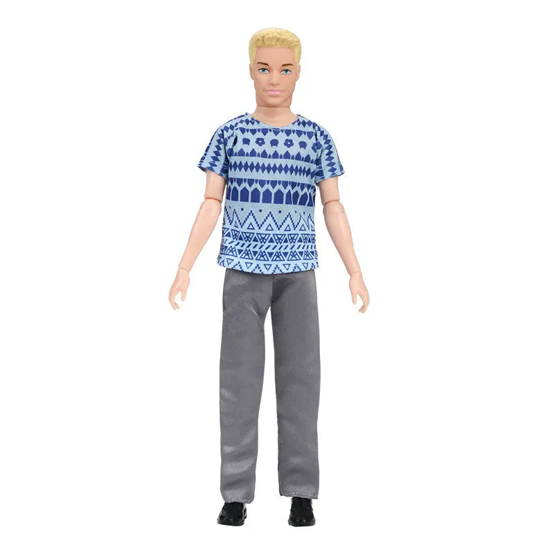 30cm Fashion Ken Doll Full Set 1/6 Multi Jonts Movable Boyfriend with Clothes Suit Children Dress Up Toys