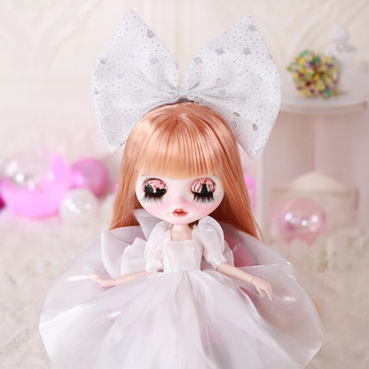 ICY DBS Blyth doll 1/6 bjd bow hair clip dress wedding dress set girls toys sd