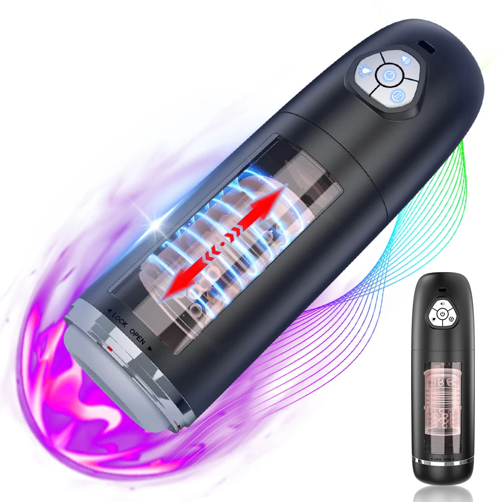 Automatic Male Masturbator Cup Vibration Vibrating Masturbation Machine Vagina Pusssy Blowjob Toys for Man Adults 18