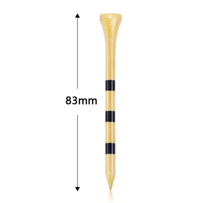 50pcs Bamboo Golf Tees More Durable and Stable TE003-Y
