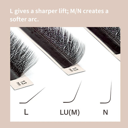 DIYDAY YY Shape Eyelash Extension C D L LU(M) N Curl Brown Lash Natural Soft Premade Volume Fans Two Tips Y-Shaped False Eyelash