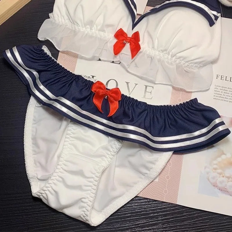 Women's Wireless Triangle-Cup Bra Set