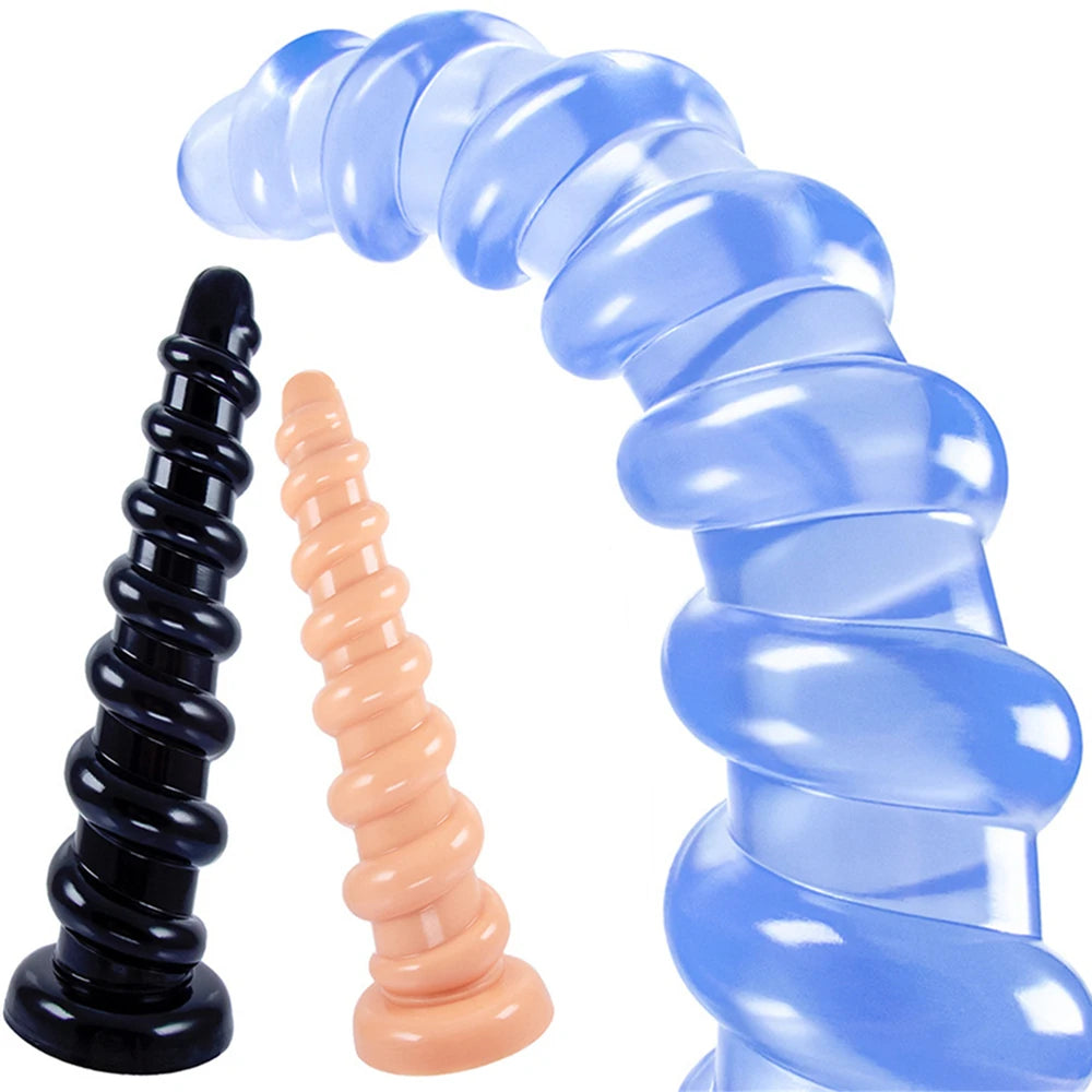 Huge Spiral Anal Butt Plug Dildo Beads Buttplug Dildo Prostate Massager Masturbators Adult Toy Sexy Toys ForGay Men Woman 18+