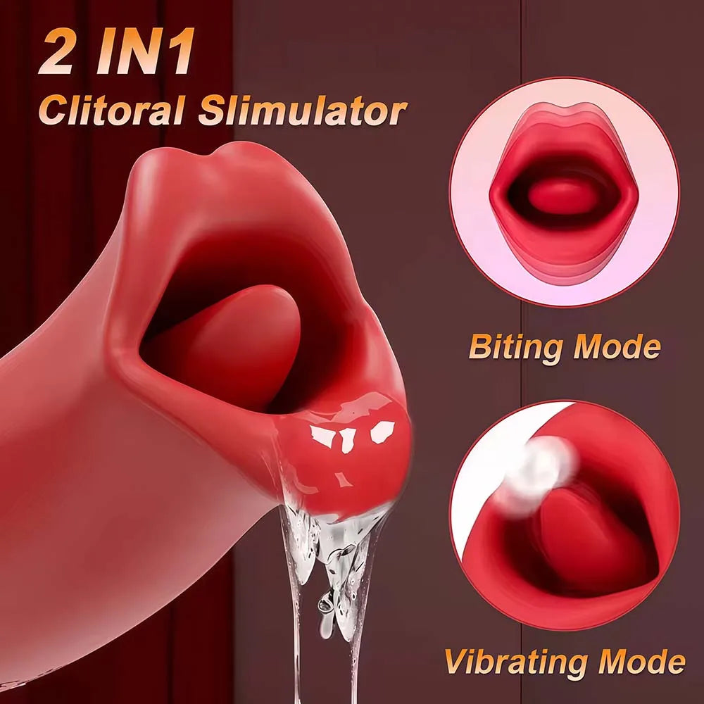 Tongue Sucking Vibrator Female Licking G Spot Clitoris Stimulator Sucker Oral Nipples Massager Sex Toys for Women Adult Goods