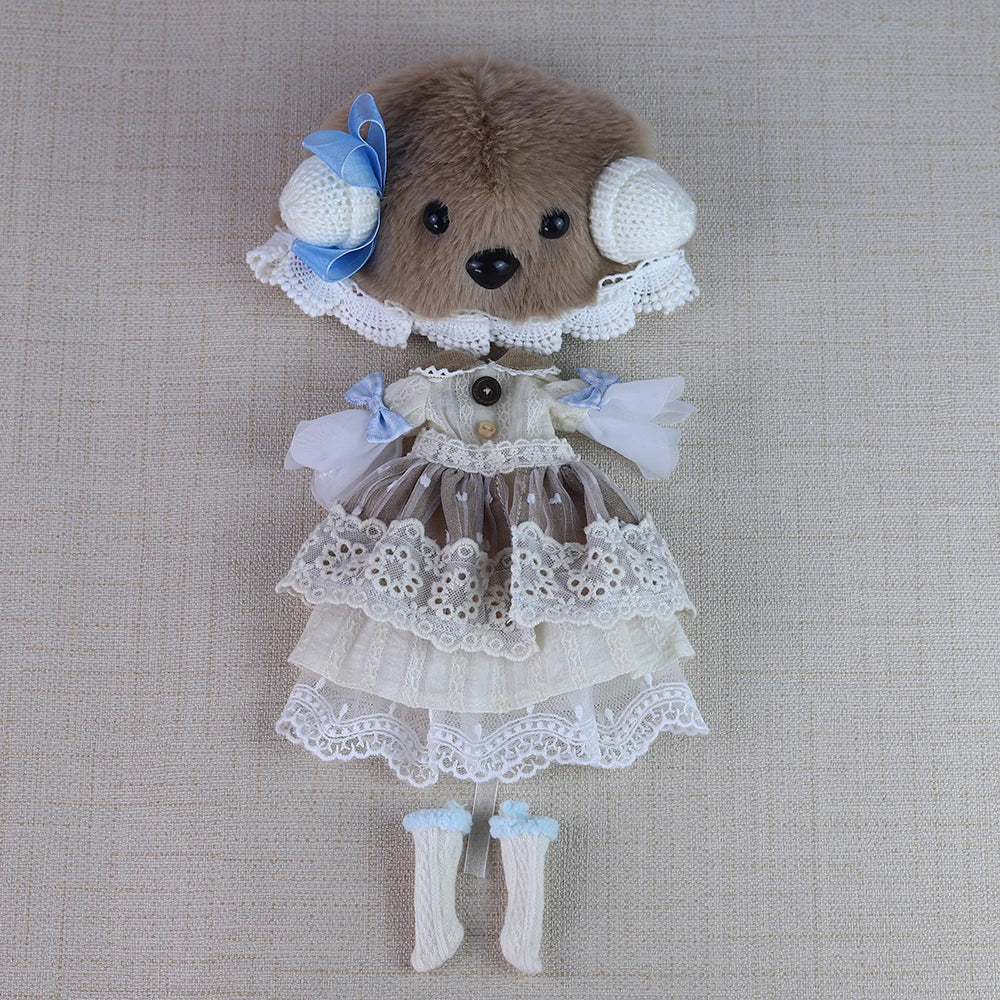 ICY DBS Blyth Plush Costume Girl BJD Animation Toys Cute Rabbit Set Girl Gift